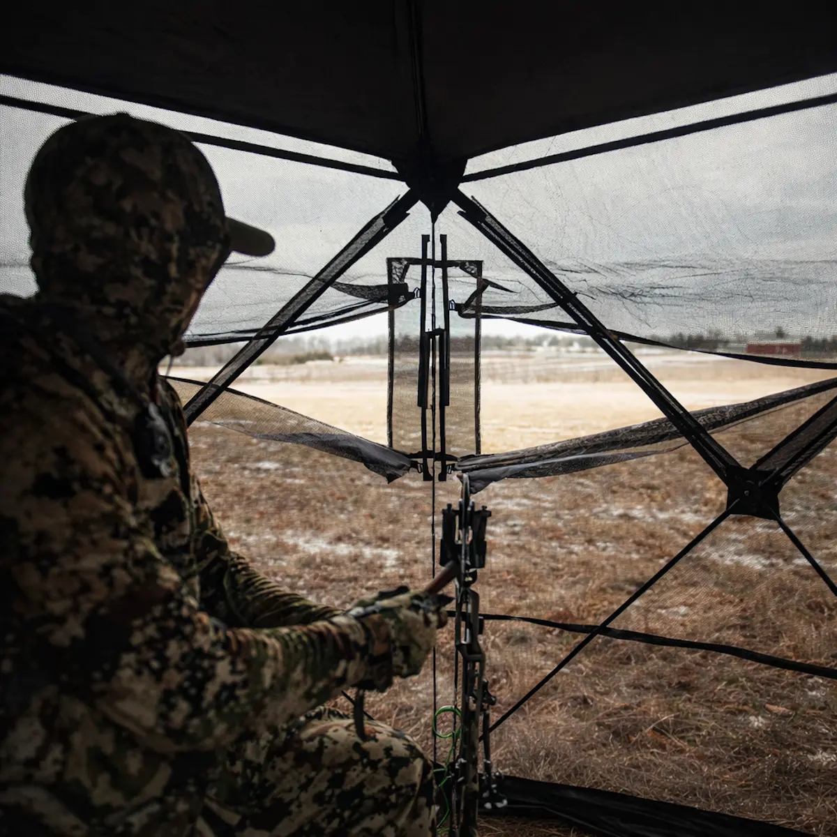 Muddy Prevue 3-Man See-Thru Ground Blind - Epic Camo - Image 5