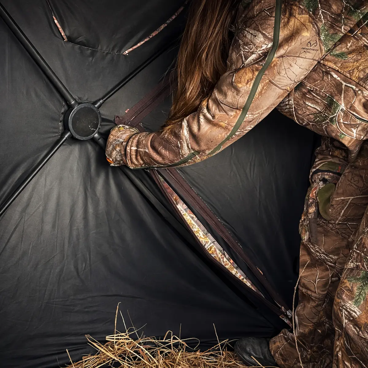 Muddy Twin Peaks 2-Man Ground Blind - 58" x 58" - Epic Camo - Image 4