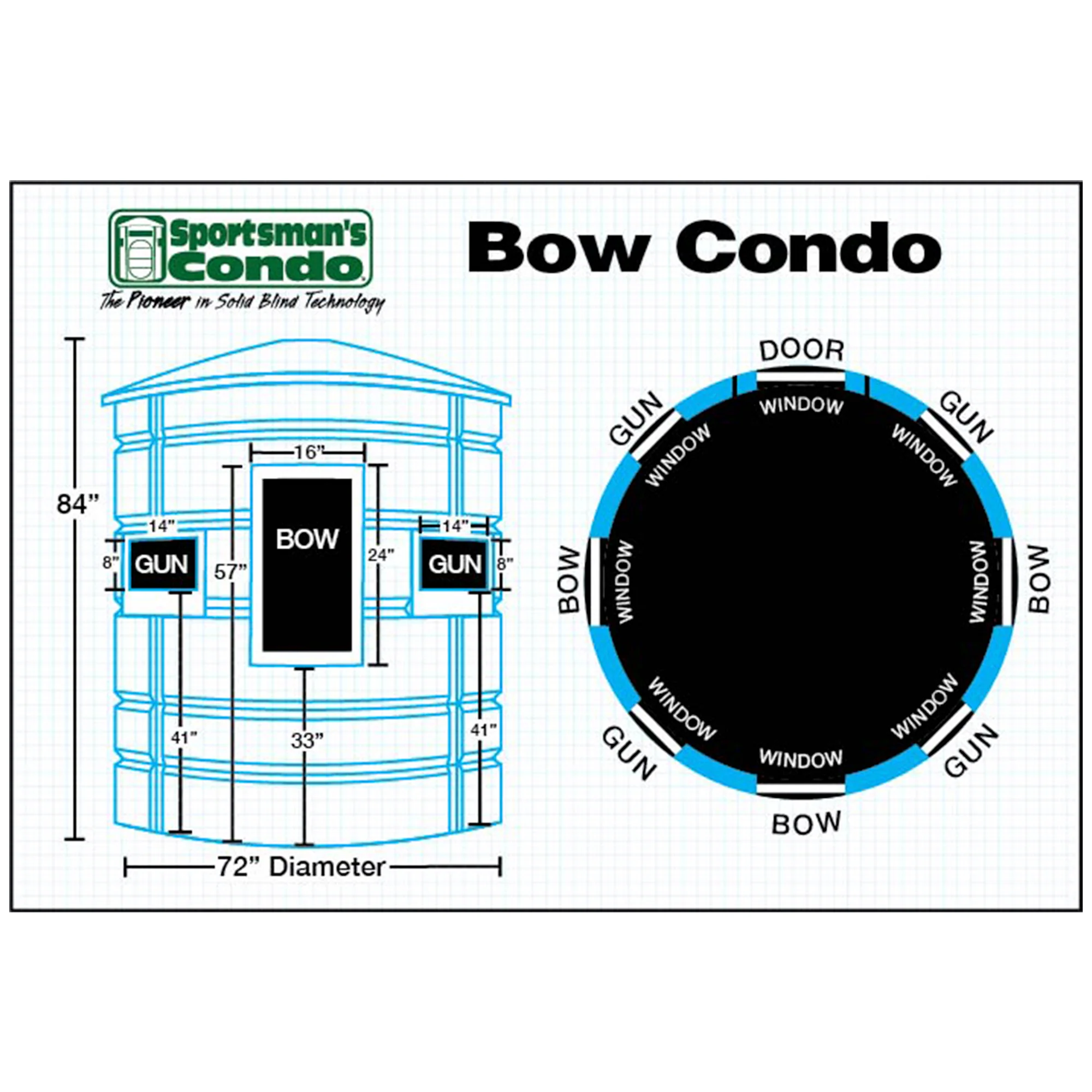 Sportsman's Condo Bow Condo 72" Diameter Deer Stand: Black, Loaded - Image 4