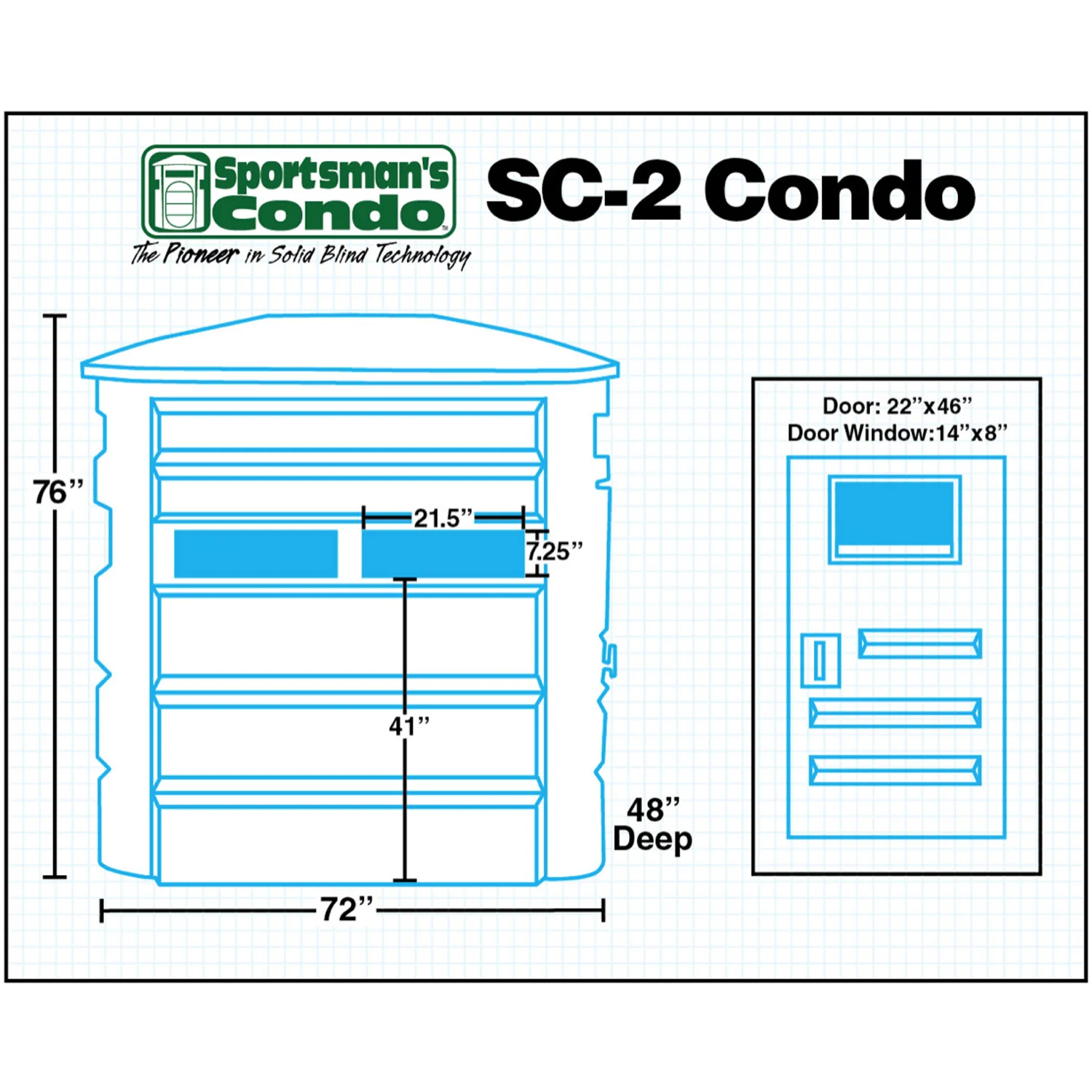 Sportsman's Condo SC2 4' x 6' Deer Hunting Blind - Image 3