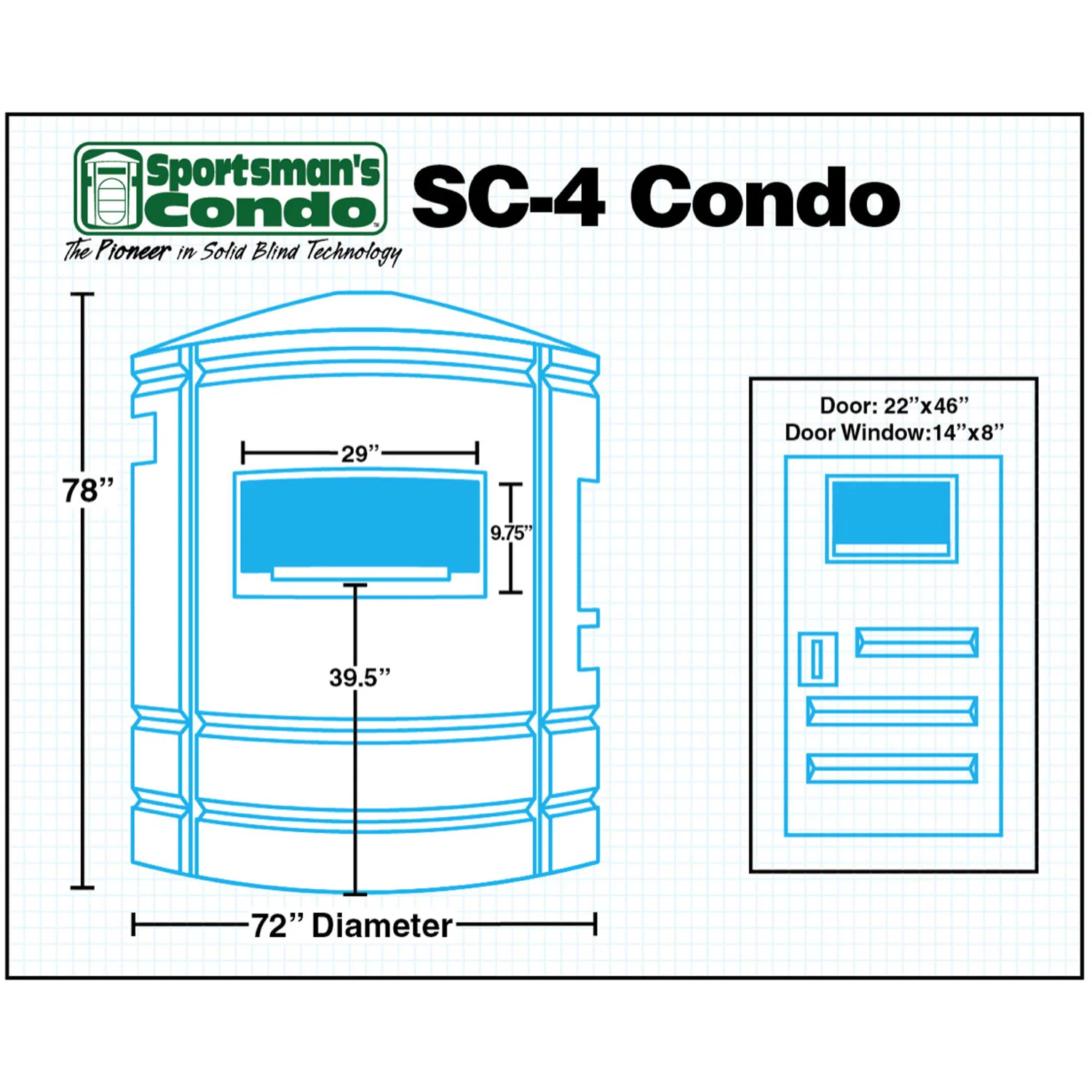 Sportsman's Condo SC4 72" Diameter Deer Blind: Black, Loaded - Image 3