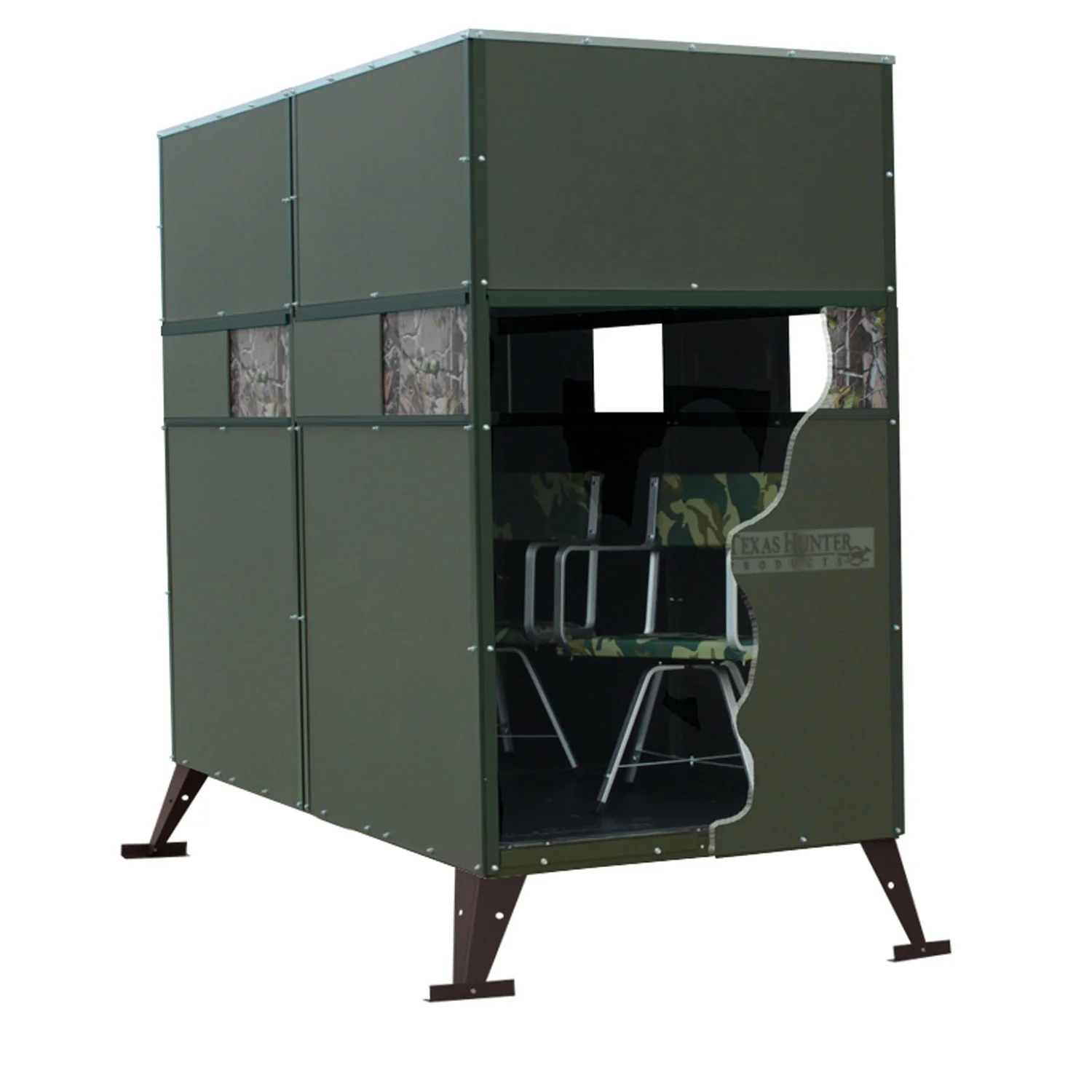 Texas Hunter Trophy Deer Blind Double 4' x 8' with 8' Tower - Image 4
