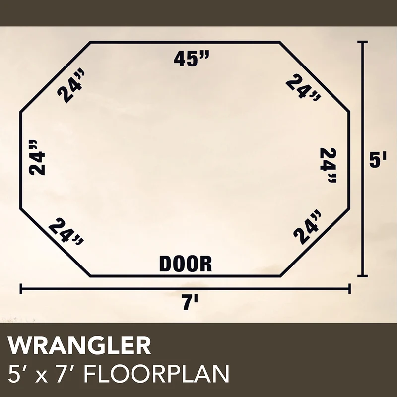 Texas Hunter 5' x 7' Wrangler Camo Hunting Blind with Combo Bow/Rifle Windows & Ground Legs - Image 6