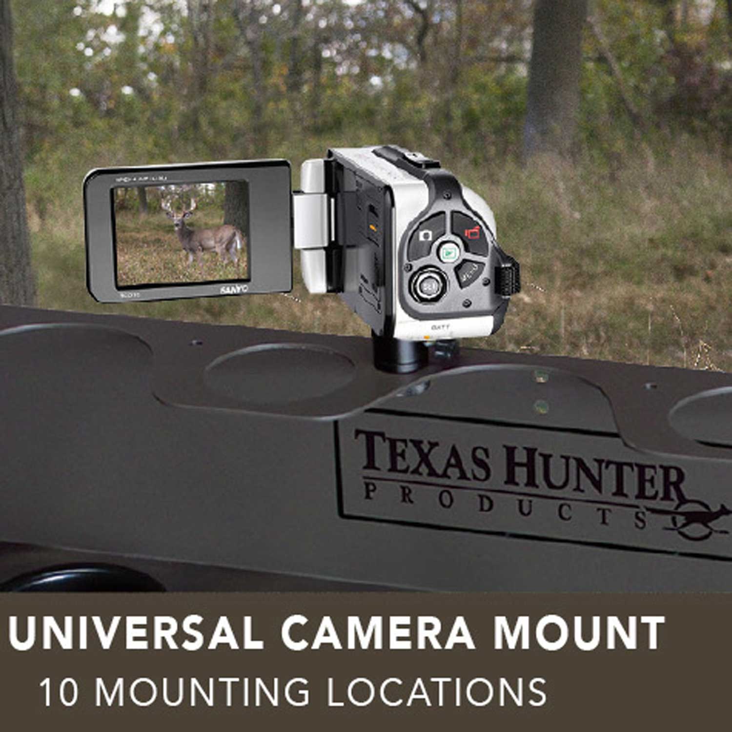 Texas Hunter Wrangler Rifle Octagon Shaped Camo Aluminum 5' x 7' Deer Blind with 4' Tower - Image 12