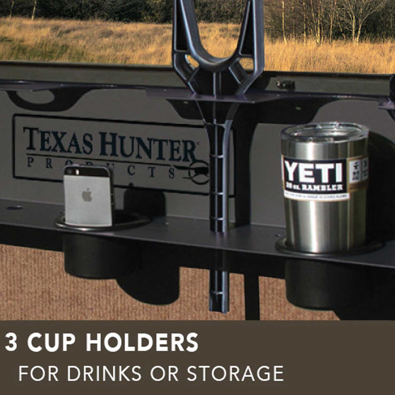 Texas Hunter Wrangler Rifle Octagon Shaped Camo Aluminum 5' x 7' Deer Blind with Ground Legs - Image 8