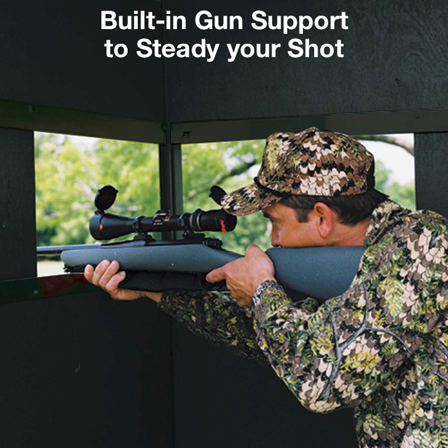 Texas Hunter Xtreme 4' x 4' Blind with Full Door and Ground Legs - Image 7